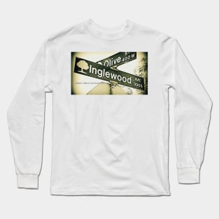 Inglewood Avenue, Inglewood, California by Mistah Wilson Long Sleeve T-Shirt